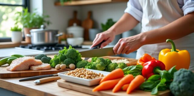 apprenez à cuisiner des repas équilibrés pour toute la semaine en seulement 1 heure le dimanche, pour gagner du temps et manger sainement chaque jour.
